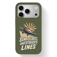 Thumbnail for SIGNAL 574 - Sunrise Dust And Straight Lines - MagSafe iPhone 17 Pro design on green army magsafe iphone 17 pro