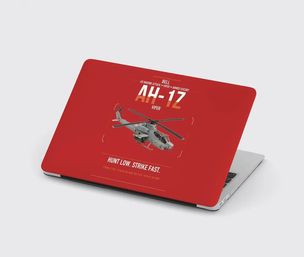 Bell AH-1Z Viper design on red MacBook case