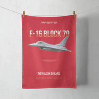 Thumbnail for F-16 Block 70 The Falcon Evolves design on red towel