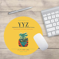 Thumbnail for Toronto Pearson International Airport (YYZ) design on yellow round mouse pad