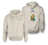 Thumbnail for Ikaria Island National Airport (JIK) design on khaki double-side hoodie