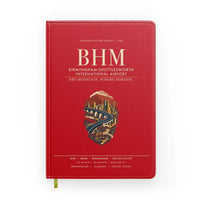 Thumbnail for Birmingham-Shuttlesworth International Airport (BHM) design on red notebook