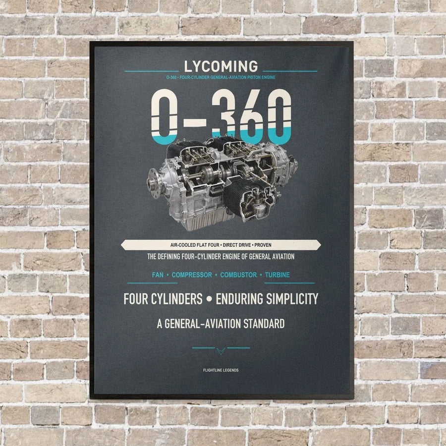 O-360 vertical canvas print - framed - gray background
