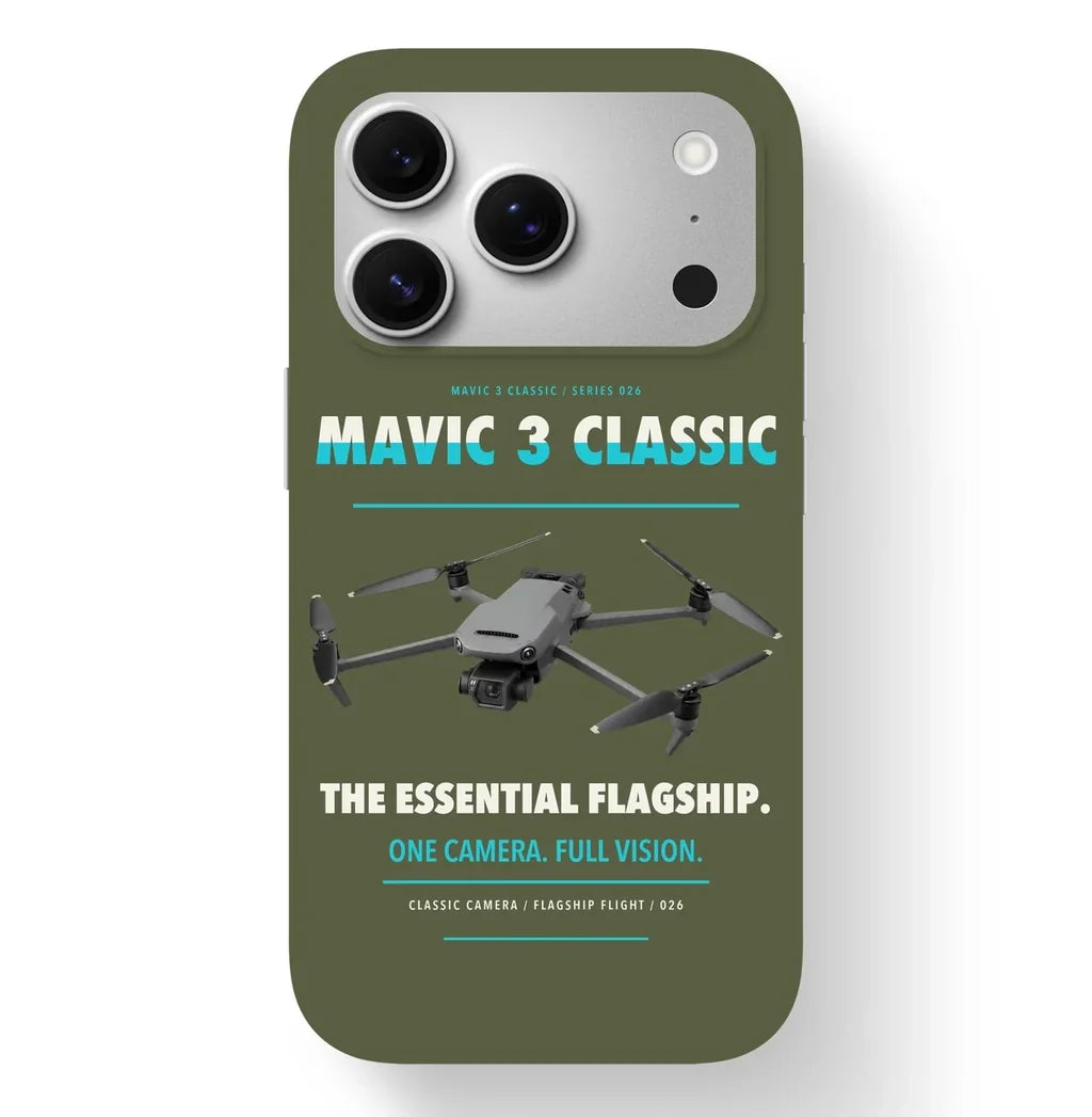 DJI Mavic 3 Classic Case design on green army iphone case