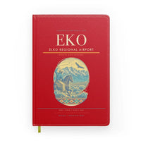 Thumbnail for Elko Regional Airport (EKO) design on red notebook