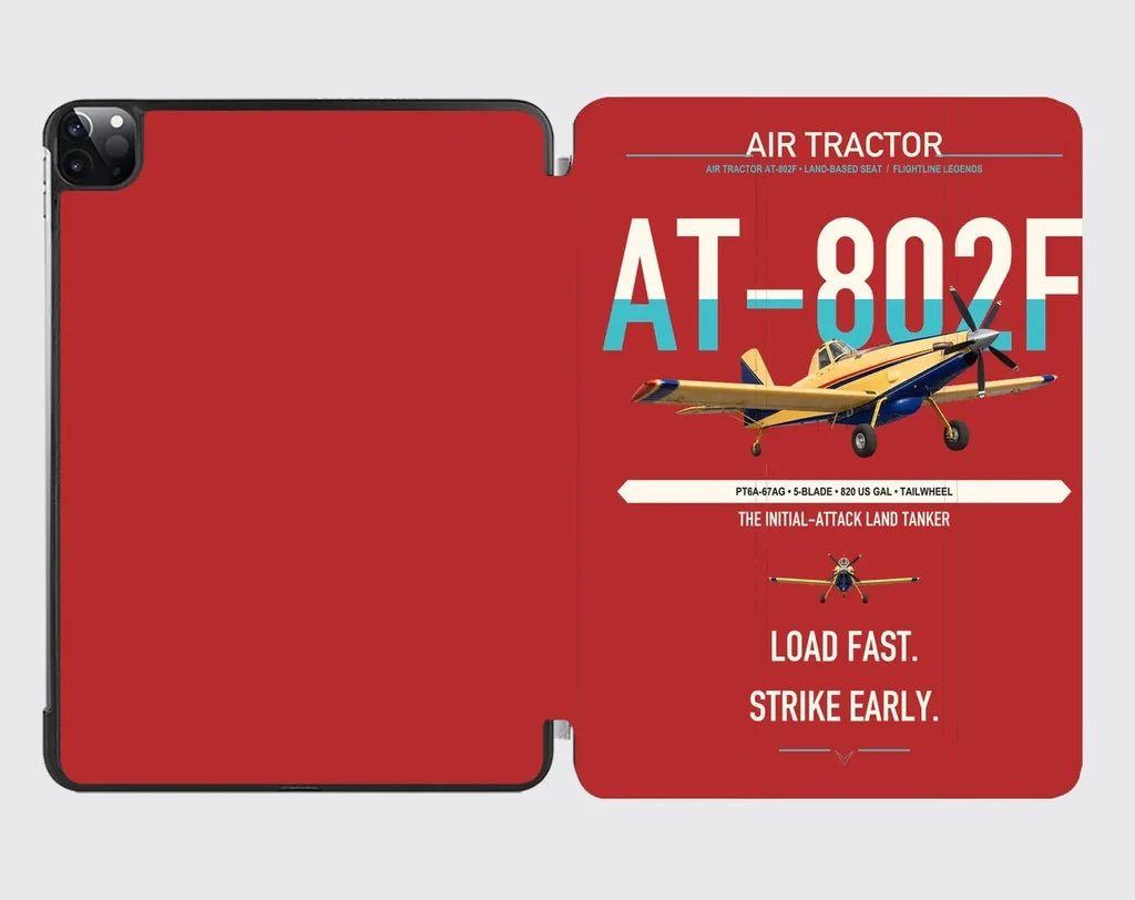 Air Tractor AT-802F design on red ipad tablet case