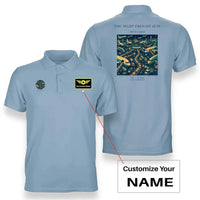Thumbnail for VINTAGE G4133 - The Night Freight Jets - Double-Side Polo T-Shirt design on lightblue+name