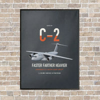 Thumbnail for Kawasaki C-2 vertical canvas print - framed - gray background