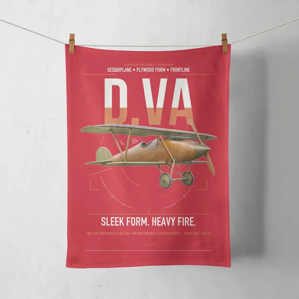 Albatros D.Va design on red towel