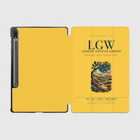 Thumbnail for London Gatwick Airport (LGW) design on yellow samsung tablet tablet case
