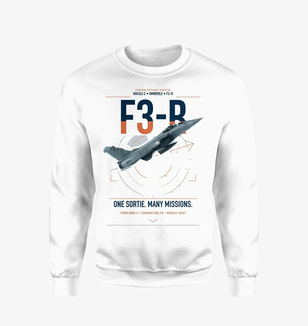 Dassault Rafale C — F3-R standard design on white sweatshirt