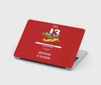 Thumbnail for Piper J-3 Cub design on red MacBook case