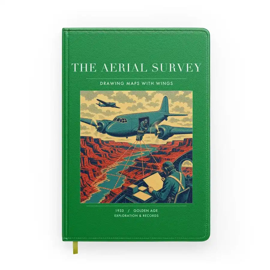 VINTAGE G4031 - The Aerial Survey - Designed Notebooks design on green