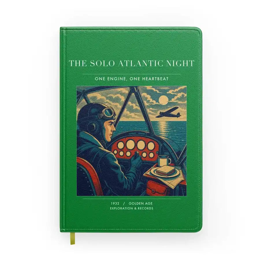 VINTAGE G4294 - The Solo Atlantic Night - Designed Notebooks design on green
