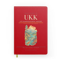 Thumbnail for Ust-Kamenogorsk Airport (UKK) design on red notebook