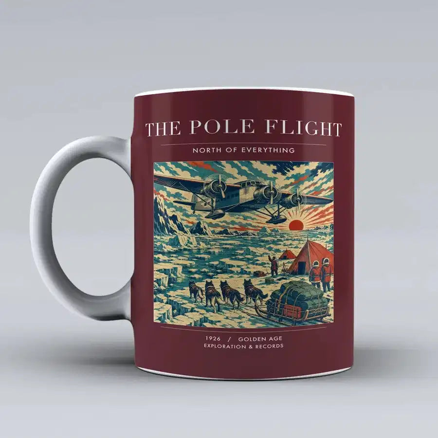 VINTAGE G4019 - The Pole Flight - Ceramic Mug design on darkred