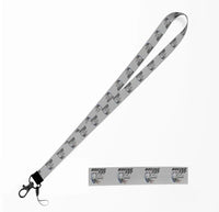 Thumbnail for Boeing 737+Text & CFM LEAP-1 Engine lanyard - light gray