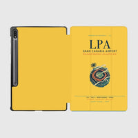 Thumbnail for Gran Canaria Airport (LPA) design on yellow samsung tablet tablet case