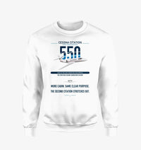 Thumbnail for Cessna Citation 550 - Citation II design on white sweatshirt