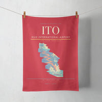 Thumbnail for Hilo International Airport (ITO) design on red towel