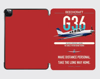 Thumbnail for Beechcraft Bonanza G36 design on red ipad tablet case
