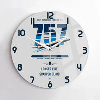 Thumbnail for Boeing 757-300 design on light gray no frame wall clock