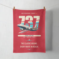 Thumbnail for Boeing 737-300 Classic design on red towel