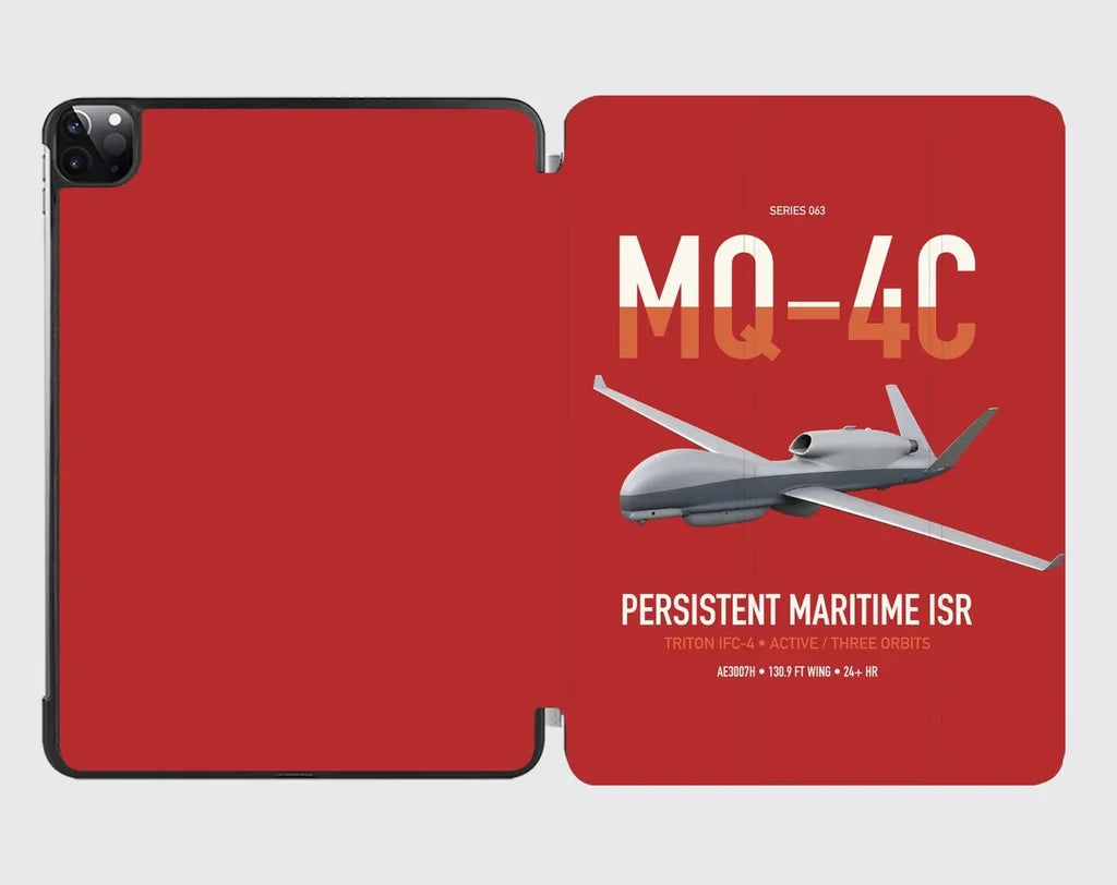 MQ-4C Triton IFC-4 design on red ipad tablet case