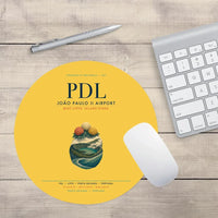 Thumbnail for João Paulo II Airport (PDL) design on yellow round mouse pad