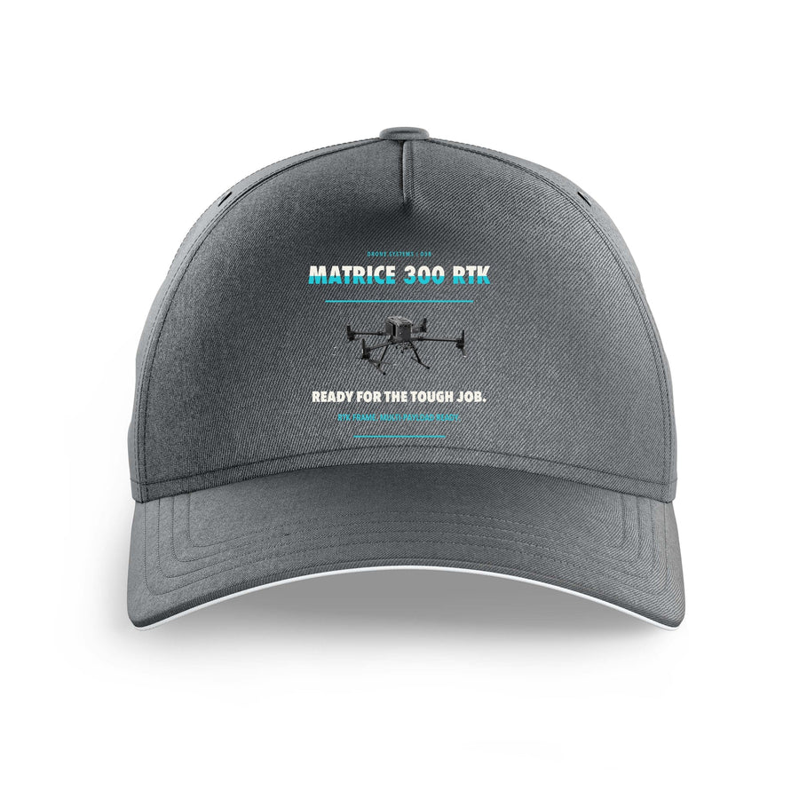 DJI Matrice 300 RTK design on gray printed hat