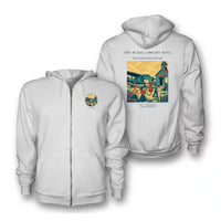 Thumbnail for VINTAGE G4392 - The Rural Library Wing - Premium Zipped Hoodie design on white