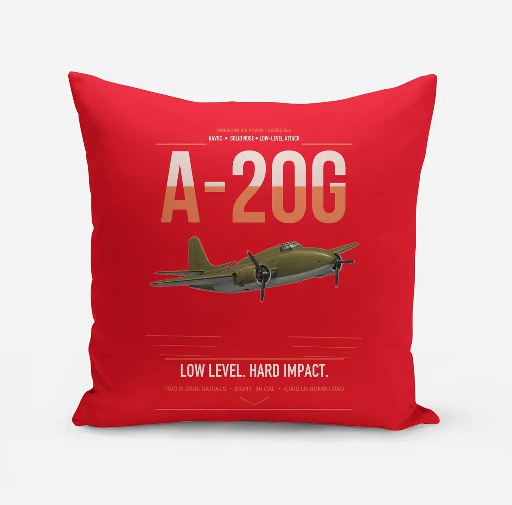 A-20G Havoc design on red pillow