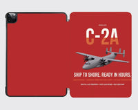 Thumbnail for C-2A Greyhound design on red ipad tablet case