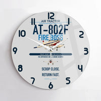 Thumbnail for Air Tractor AT-802F Fire Boss design on light gray no frame wall clock