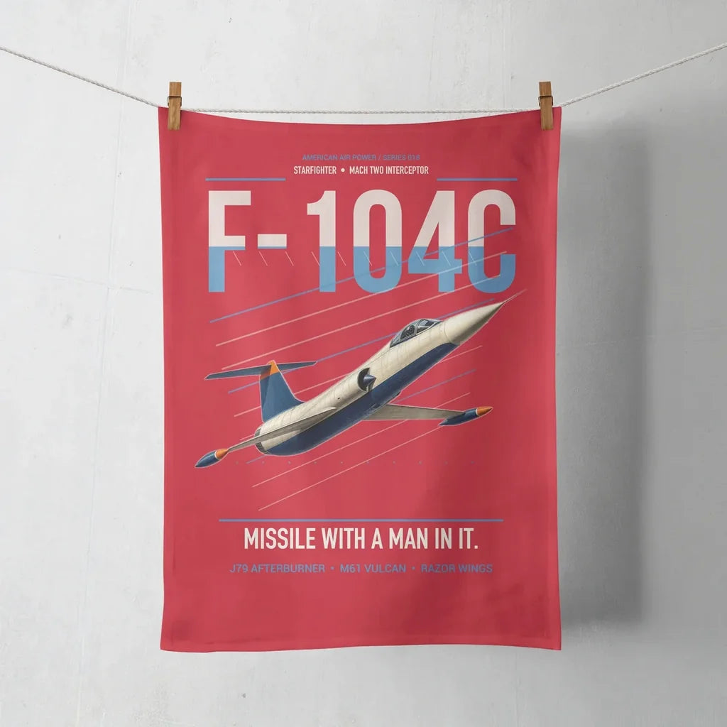 F-104C Starfighter design on red towel