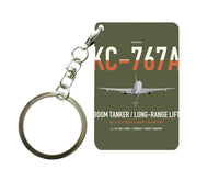 Thumbnail for Boeing KC-767A design on green army designed key chain, double-side print