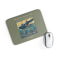 Thumbnail for VINTAGE G4271 - The Pearl Diver's Lift - Designed Mouse Pads design on greenarmy rectangle