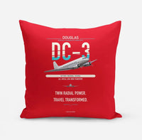 Thumbnail for Douglas DC-3 design on red pillow