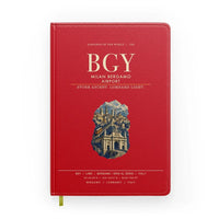 Thumbnail for Milan Bergamo Airport (BGY) design on red notebook