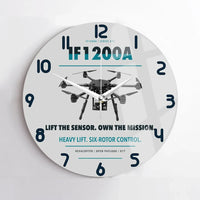 Thumbnail for Inspired Flight IF1200A design on light gray no frame wall clock
