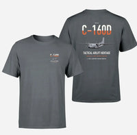 Thumbnail for Transall C-160D design on gray double-side t-shirt, double-side print