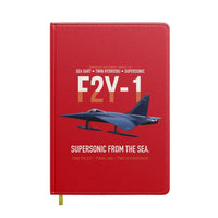 Thumbnail for F2Y-1 Sea Dart Supersonic from the Sea design on red notebook