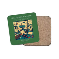 Thumbnail for The Control Tower Tea - Designed Coasters design on green 1-piece