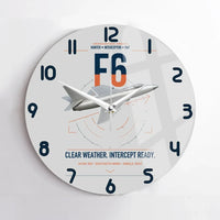 Thumbnail for Hawker Hunter F6 design on light gray no frame wall clock