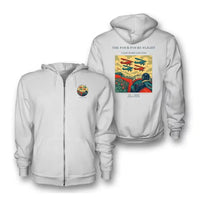 Thumbnail for VINTAGE G4444 - The Four Fours Flight - Premium Zipped Hoodie design on white