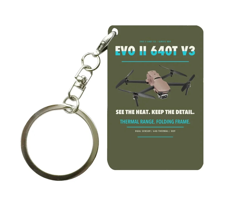 Autel EVO II Dual 640T V3 Key Chain design on green army key chain