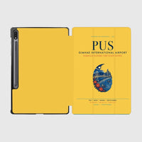 Thumbnail for Gimhae International Airport Busan (PUS) design on yellow samsung tablet tablet case