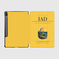 Thumbnail for Washington Dulles International Airport (IAD) design on yellow samsung tablet tablet case