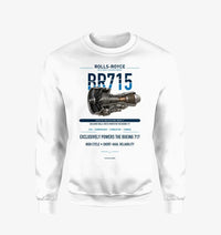 Thumbnail for BR715 design on white sweatshirt