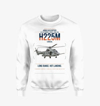 Thumbnail for Airbus Helicopters H225M Caracal design on white sweatshirt